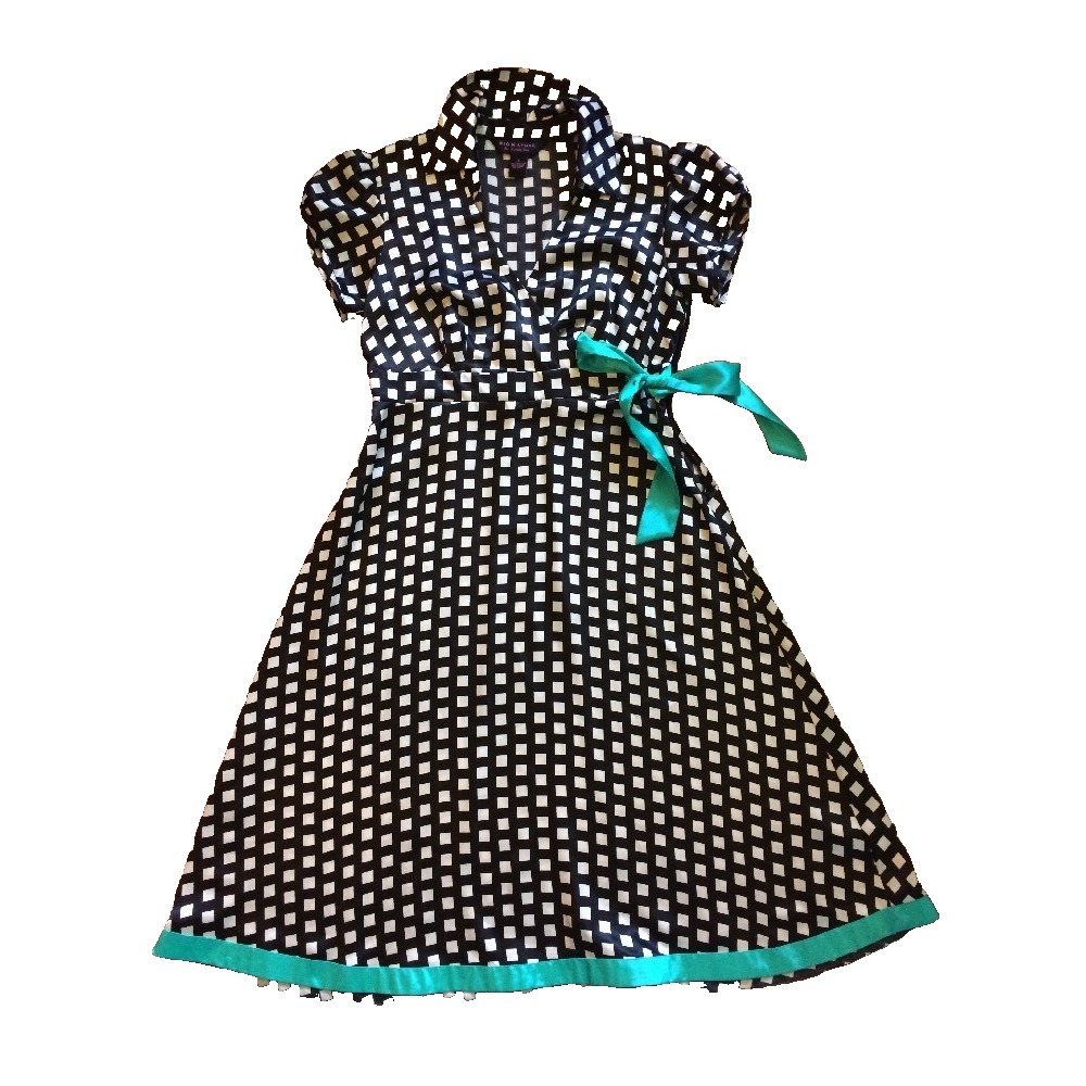 Robbie Bee  Midi Dress A-lined Size‎ 6 Black/white